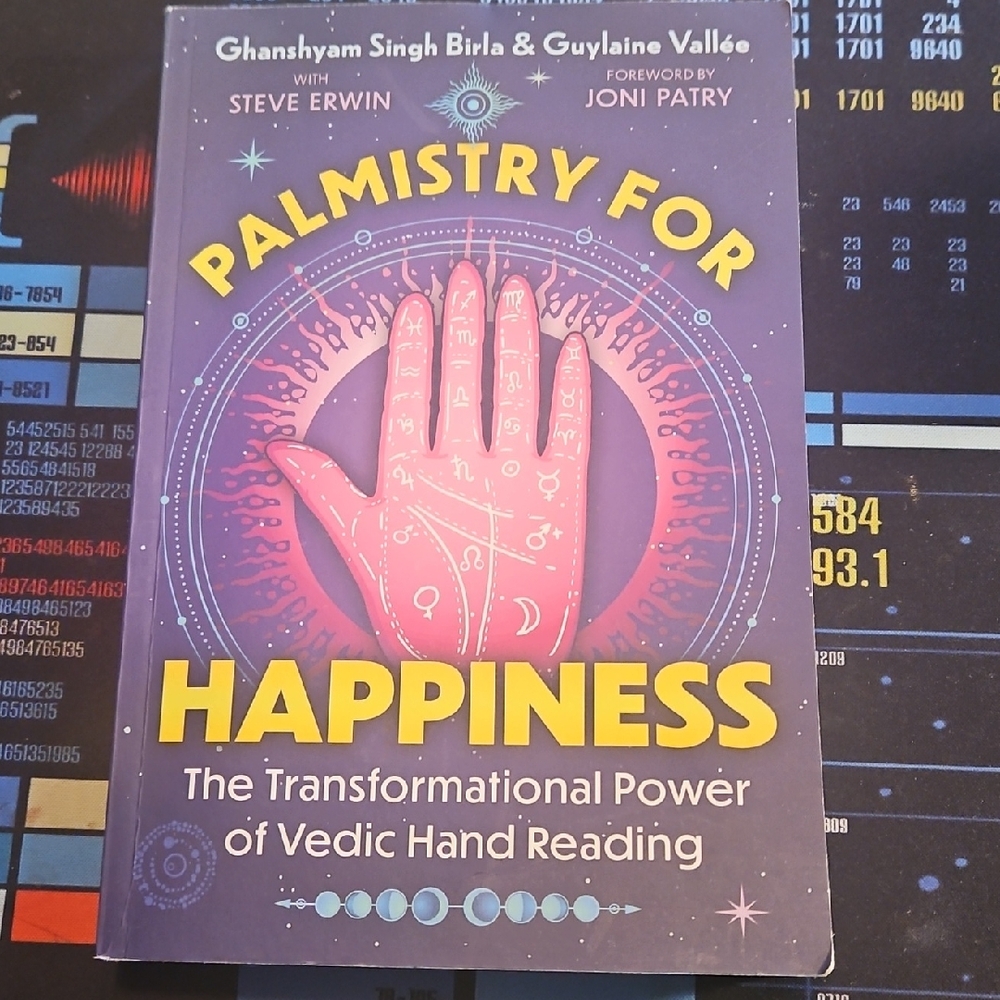 Palmistry for Happiness — Vedic Hand Reading Guide (Purple Cover, Yellow Title)